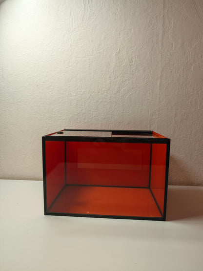 Aquarium 30x20x20cm "Orange Edition" mit Glas-Schiebeabdeckung