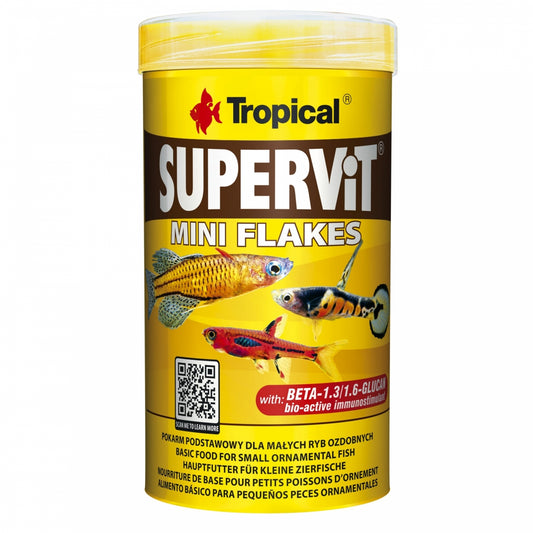 Tropical SUPERVIT Flakes Mini, Flockenfutter für alle Zierfische