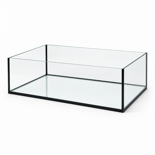 Terra-Natur Aquarium 100 × 50 × 30 cm, 150 Liter, mit schwarzen Silikonnähten