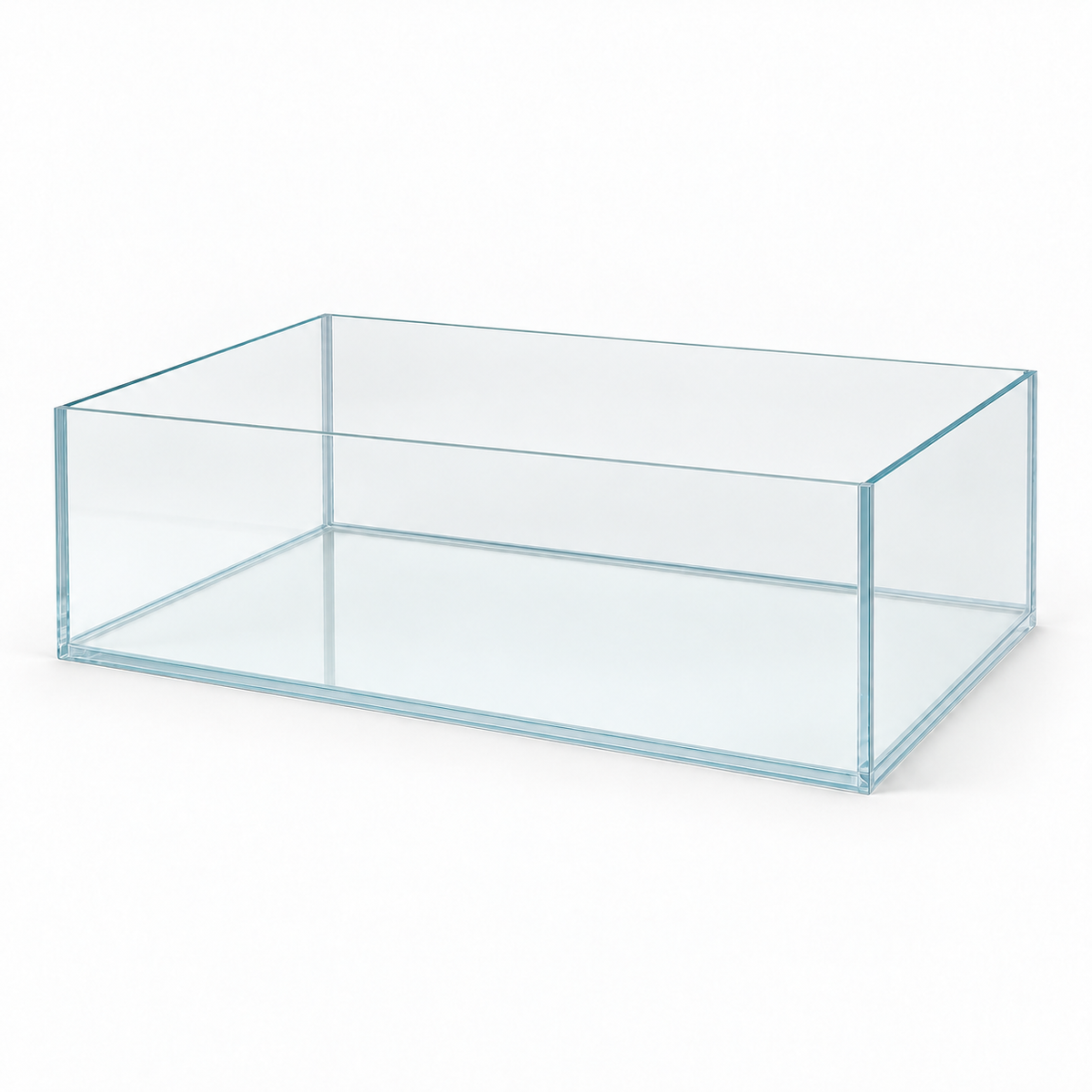 Terra-Natur Aquarium 100 × 50 × 30 cm, 150 Liter, mit transparenten Silikonnähten