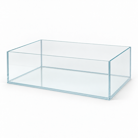 Terra-Natur Aquarium 100 × 50 × 30 cm, 150 Liter, mit transparenten Silikonnähten