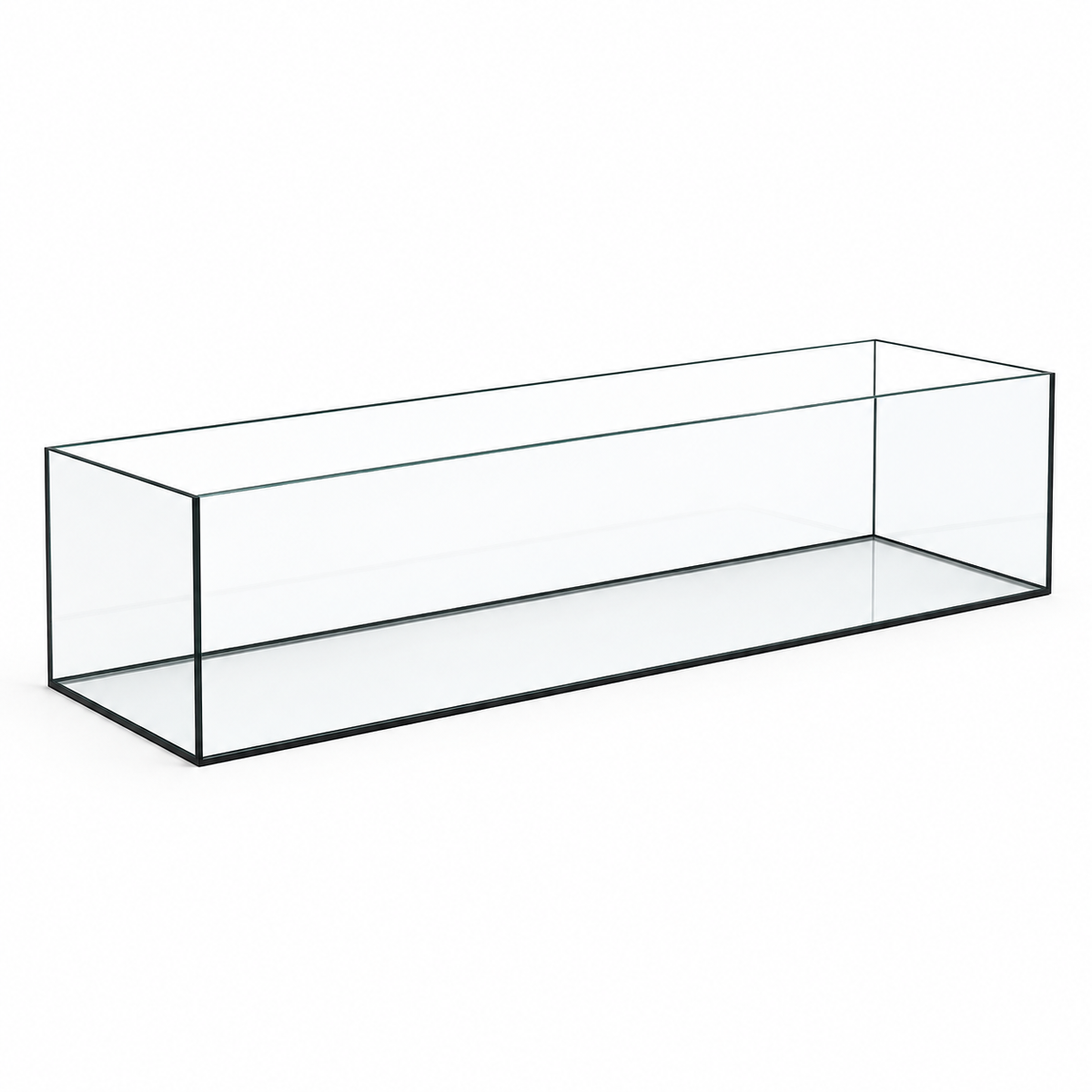 Terra-Natur Aquarium 150x30x30 cm, 135 Liter, schwarz verklebt