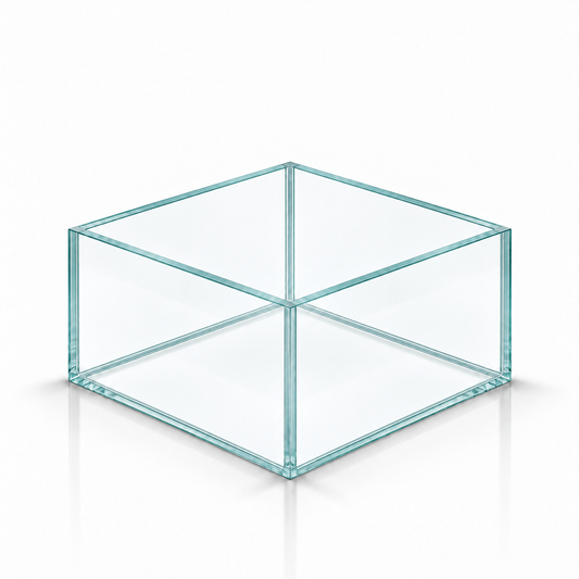 Terra-Natur Aquarium 20 × 20 × 12 cm, 4,8 Liter, transparentes Silikon
