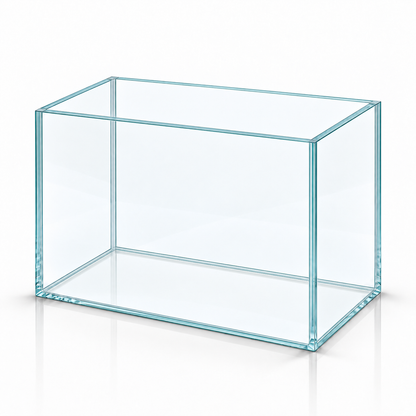 Terra-Natur Aquarium 30x20x25 cm, 15 Liter, transparentes Silikon – auf weißem Hintergrund