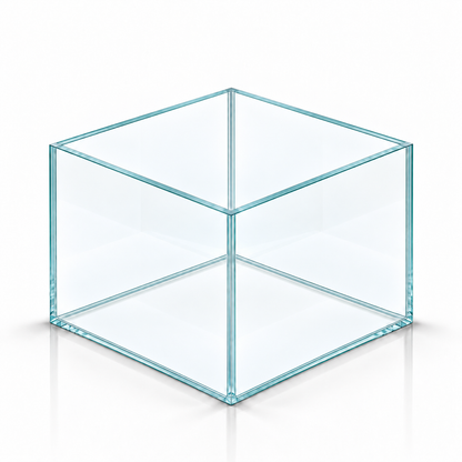 Terra-Natur Aquarium 30x30x25 cm, 22,5 Liter, transparentes Silikon – auf weißem Hintergrund