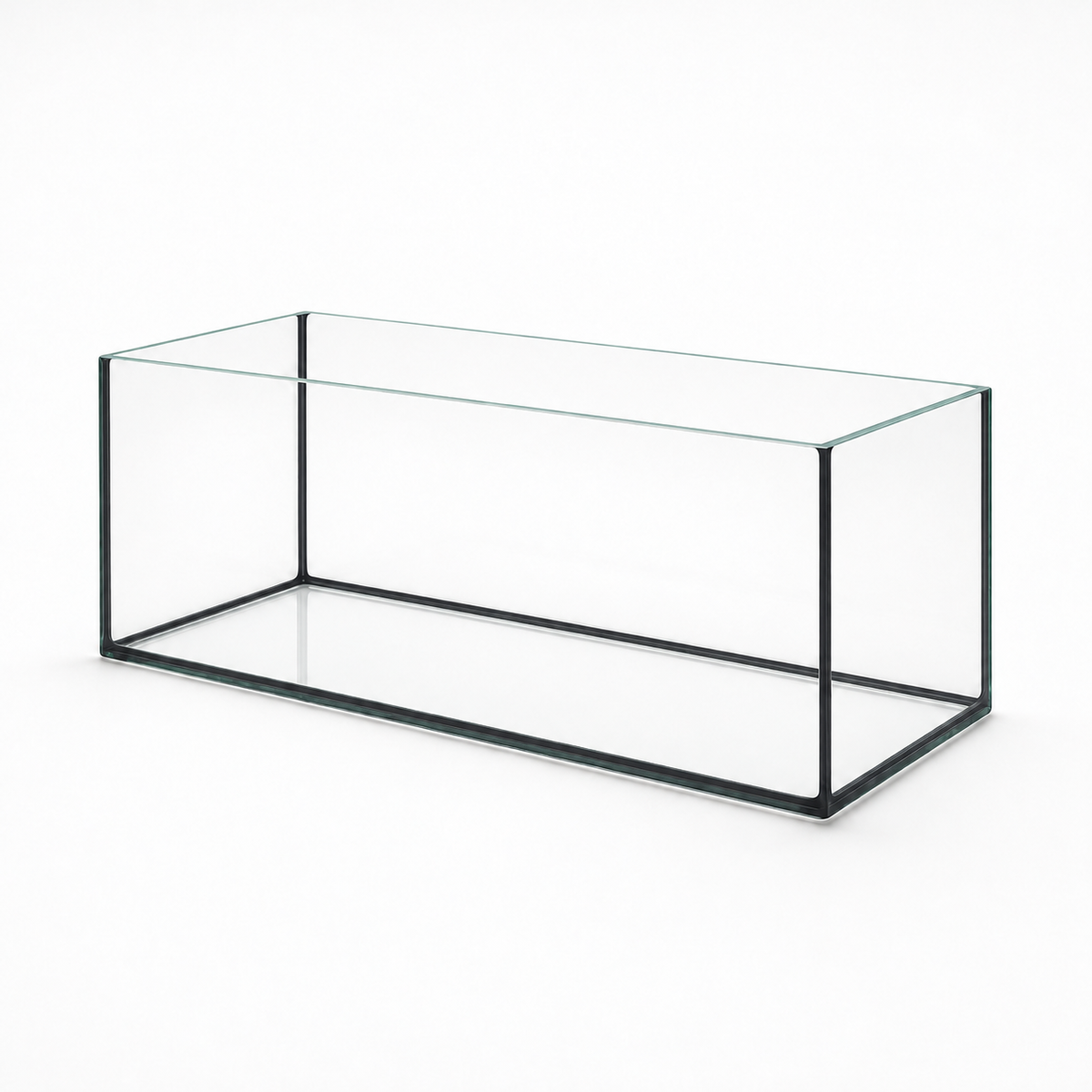 Terra-Natur Aquarium 35 × 15 × 15 cm mit schwarzem Silikon