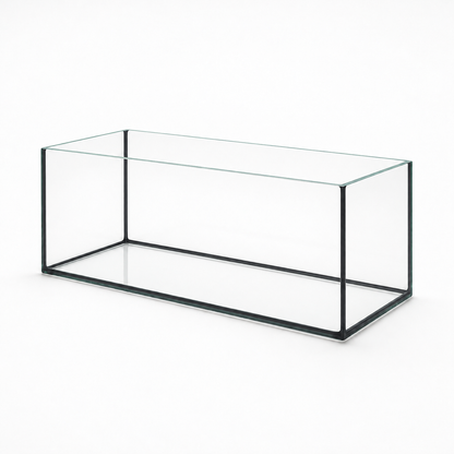 Terra-Natur Aquarium 35 × 15 × 15 cm mit schwarzem Silikon