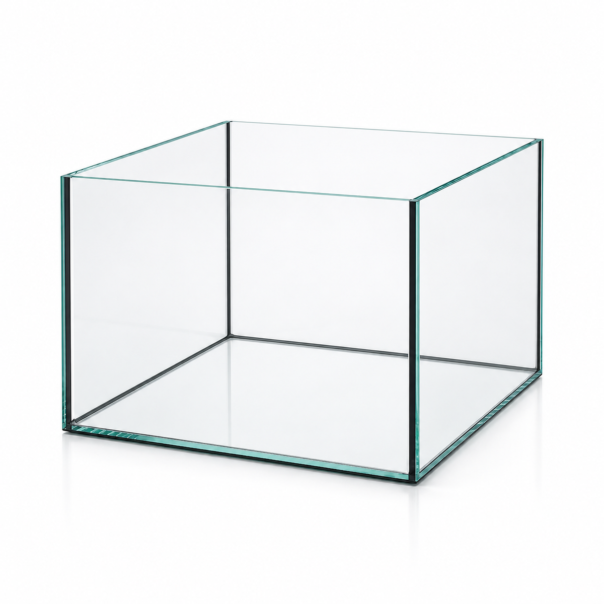 Terra-Natur Aquarium 40 × 40 × 30 cm, 48 Liter, schwarz – Produktillustration