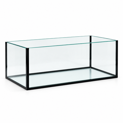 Terra-Natur Aquarium 80x30x25 cm mit schwarzer Silikonverklebung