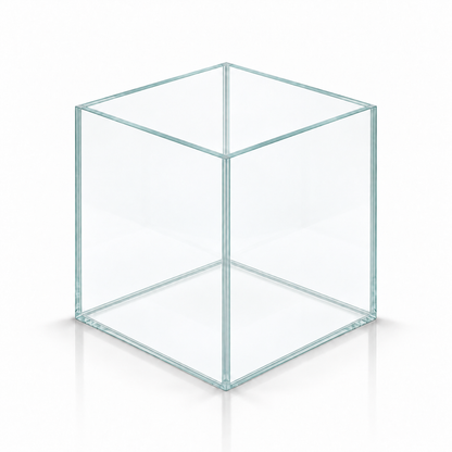Terra-Natur Würfelaquarium 18 × 18 × 18 cm aus Floatglas mit transparentem Silikon