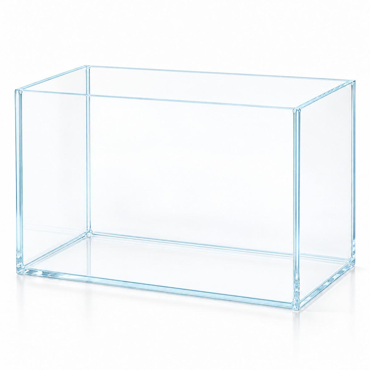Terra-Natur Fotobecken Optiwhite 20 × 12 × 15 cm aus klarem Weißglas mit transparenter Silikonverklebung