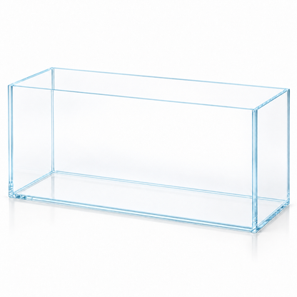 Terra-Natur Fotobecken Optiwhite 30 × 12 × 15 cm aus klarem Weißglas mit transparenter Silikonverklebung