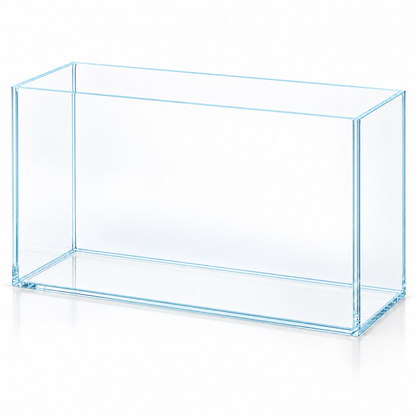 Terra-Natur Fotobecken Optiwhite 30 × 12 × 20 cm aus klarem Weißglas mit transparenter Silikonverklebung