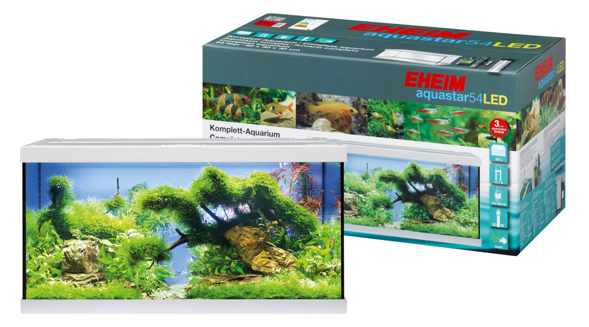 EHEIM aquastar 54 LED Aquarium-Komplettset – Weiß – aquastar54LED